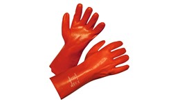 Handschuhe PVC, rot 35 cm